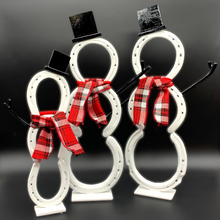 Load image into Gallery viewer, Horseshoe Snowman Christmas Decor Metal Art Sculpture