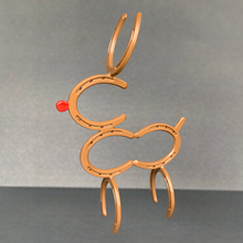 Load image into Gallery viewer, Horseshoe Rudolph Reindeer Christmas Decor Metal Art Sculpture