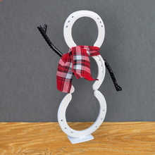Load image into Gallery viewer, Horseshoe Snowman Christmas Decor Metal Art Sculpture