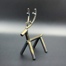 Load image into Gallery viewer, Steel Rod Reindeer - Solid Metal Welded Christmas Decor and Metal Art