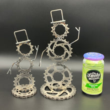Load image into Gallery viewer, Sprocket Snowman Welded Bicycle Metal Art
