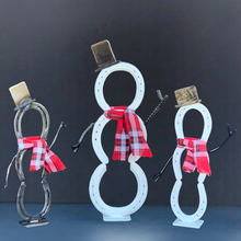 Load image into Gallery viewer, Horseshoe Snowman Christmas Decor Metal Art Sculpture