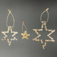 Load image into Gallery viewer, Bicycle Chain Star Ornament - Welded Bicycle Metal Art and Christmas Decor