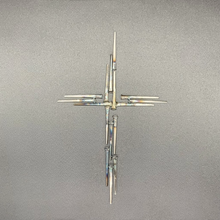 Load image into Gallery viewer, Carpenter Nail Welded Cross - Small Antique