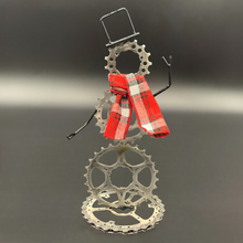 Load image into Gallery viewer, Sprocket Snowman Welded Bicycle Metal Art