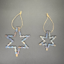 Load image into Gallery viewer, Bicycle Chain Star Ornament - Welded Bicycle Metal Art and Christmas Decor