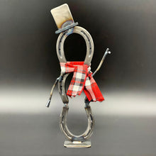 Load image into Gallery viewer, Horseshoe Snowman Christmas Decor Metal Art Sculpture