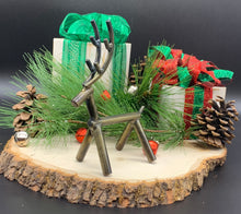 Load image into Gallery viewer, Steel Rod Reindeer - Solid Metal Welded Christmas Decor and Metal Art