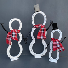 Load image into Gallery viewer, Horseshoe Snowman Christmas Decor Metal Art Sculpture