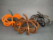 Load image into Gallery viewer, Choice of finishes (painted orange on left, rusted patina in center, and clear coated on right)
