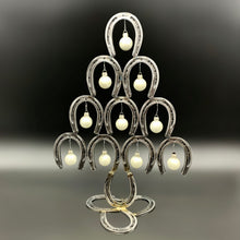 Load image into Gallery viewer, Horseshoe Tree Christmas Decor Metal Art Sculpture
