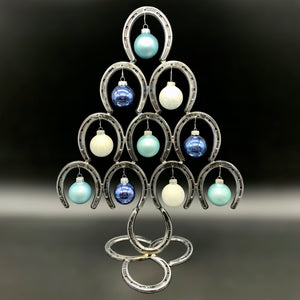 Horseshoe Tree Christmas Decor Metal Art Sculpture