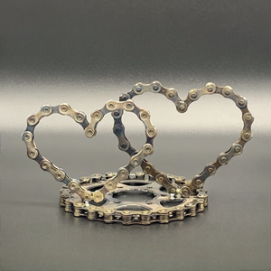Bicycle Chain Double Hearts