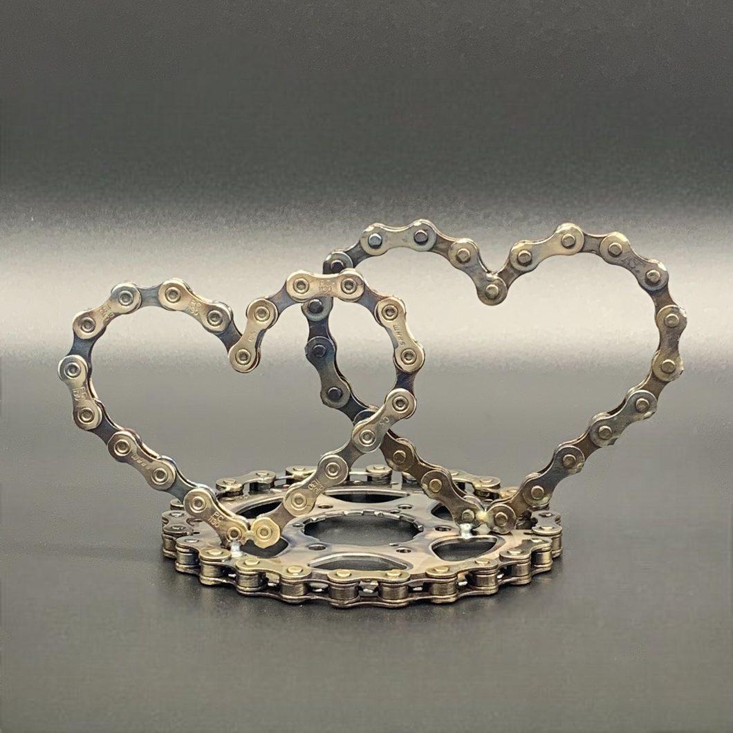 Bicycle Chain Double Hearts
