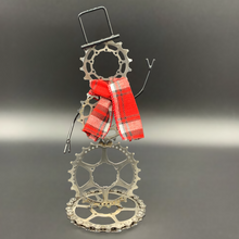Load image into Gallery viewer, Sprocket Snowman Welded Bicycle Metal Art
