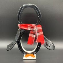 Load image into Gallery viewer, Horseshoe Penguin Christmas Decor Metal Art Sculpture
