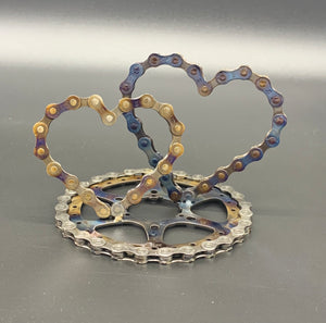 Bicycle Chain Double Hearts