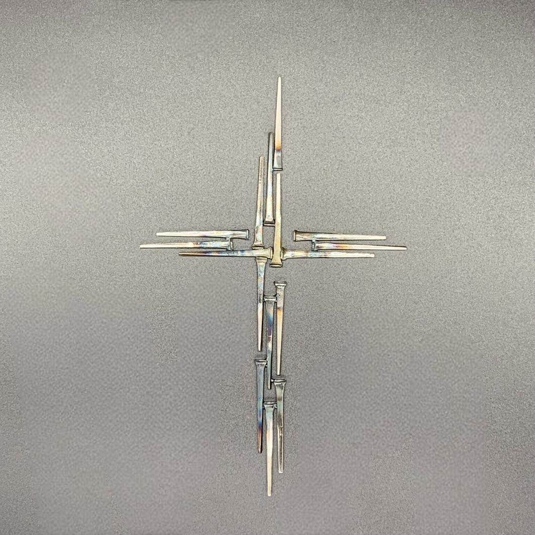 Carpenter Nail Welded Cross - Small Antique