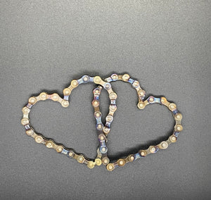 Intertwined Bicycle Chain Hearts