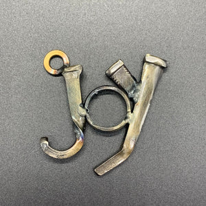 JOY Carpenter Nail Welded Christmas Ornament