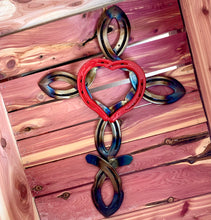 Load image into Gallery viewer, Horseshoe Cross and Heart
