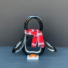 Load image into Gallery viewer, Horseshoe Penguin Christmas Decor Metal Art Sculpture
