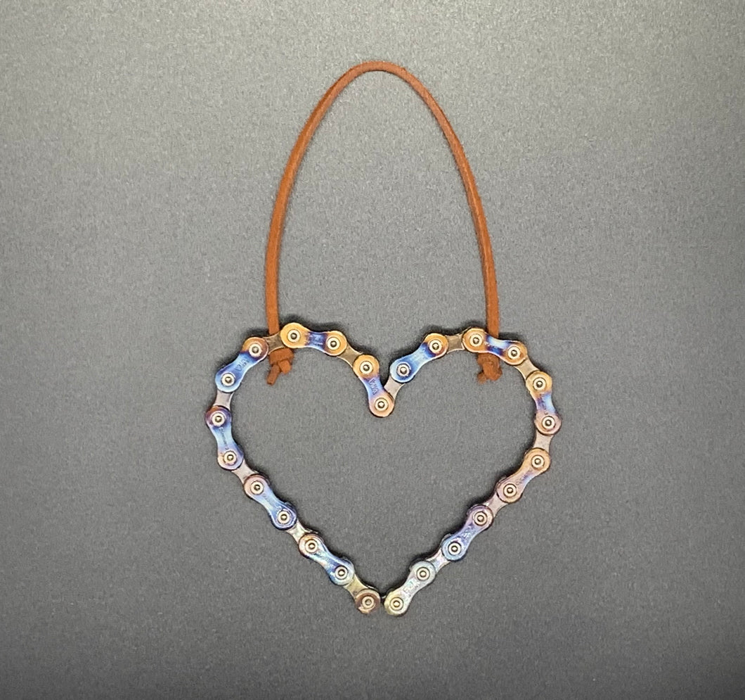 Bike Chain Heart Wall Hanger