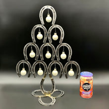 Load image into Gallery viewer, Horseshoe Tree Christmas Decor Metal Art Sculpture
