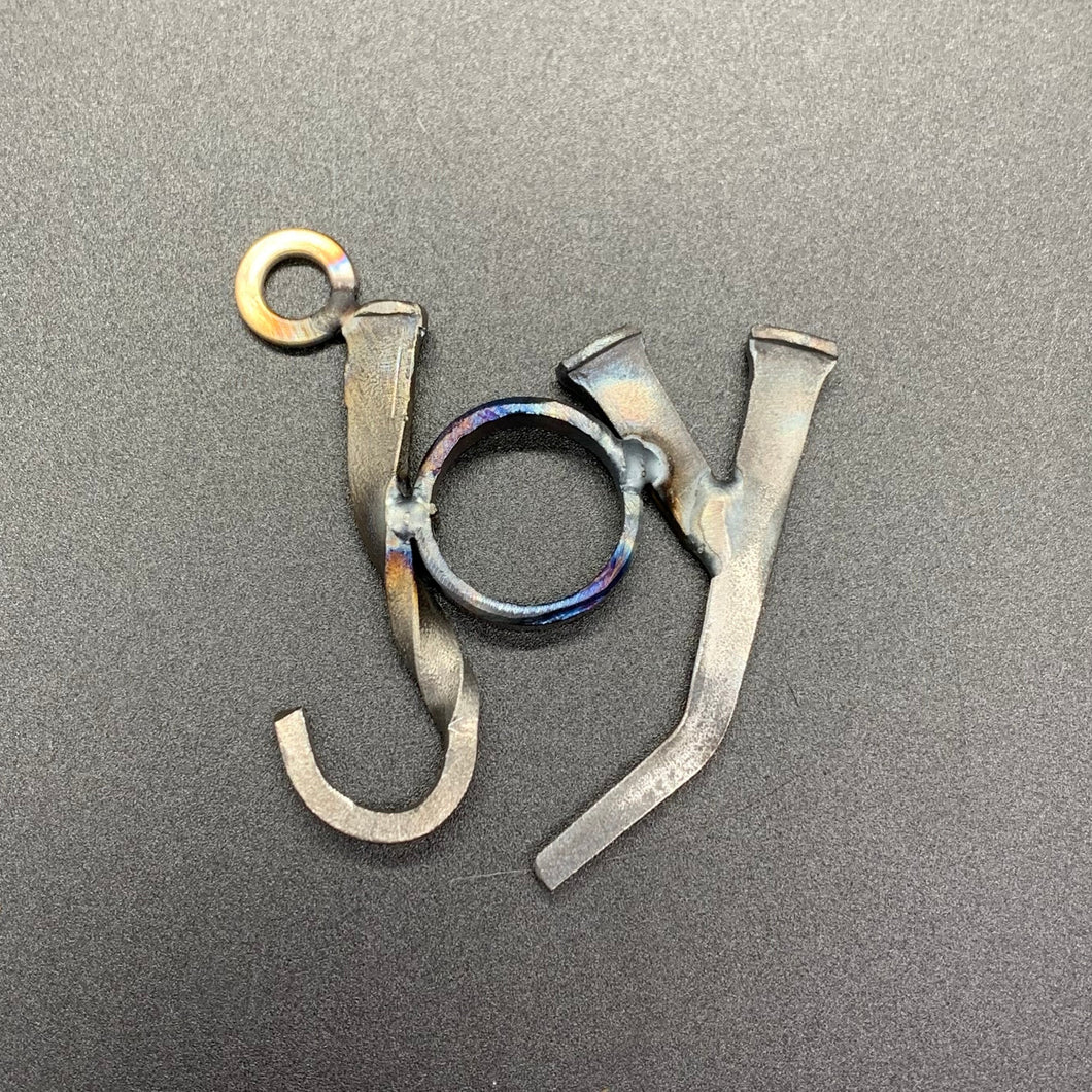 JOY Carpenter Nail Welded Christmas Ornament